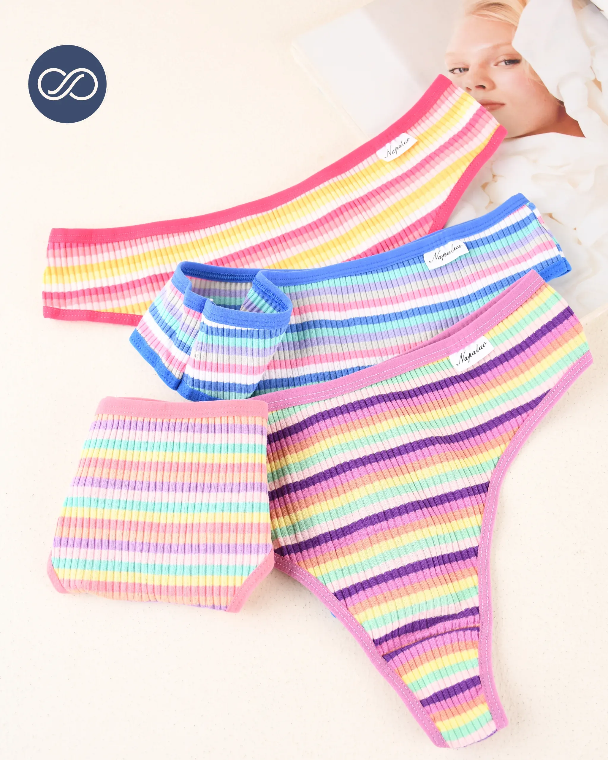 شورت بکلس رنگین کمان Y00874