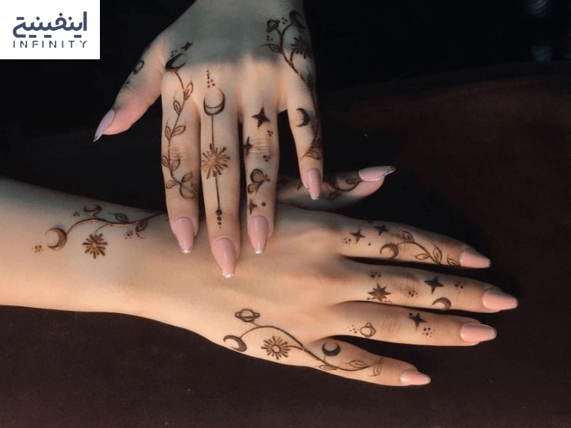 طرح حنا ساده و شیک