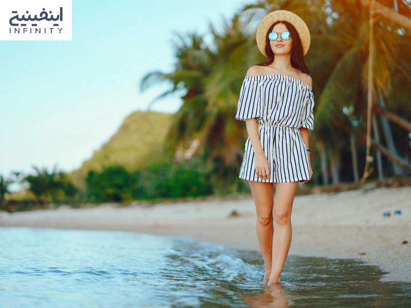 استایل با پیراهن ساحلی