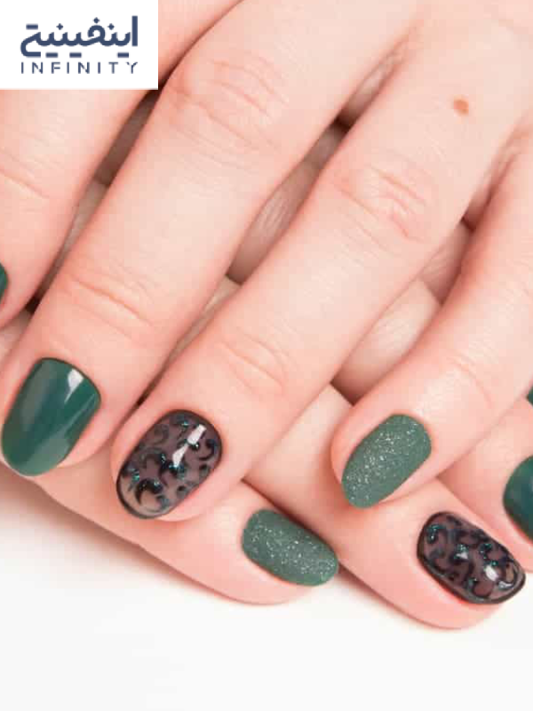 طرح ناخن بهاره سبز