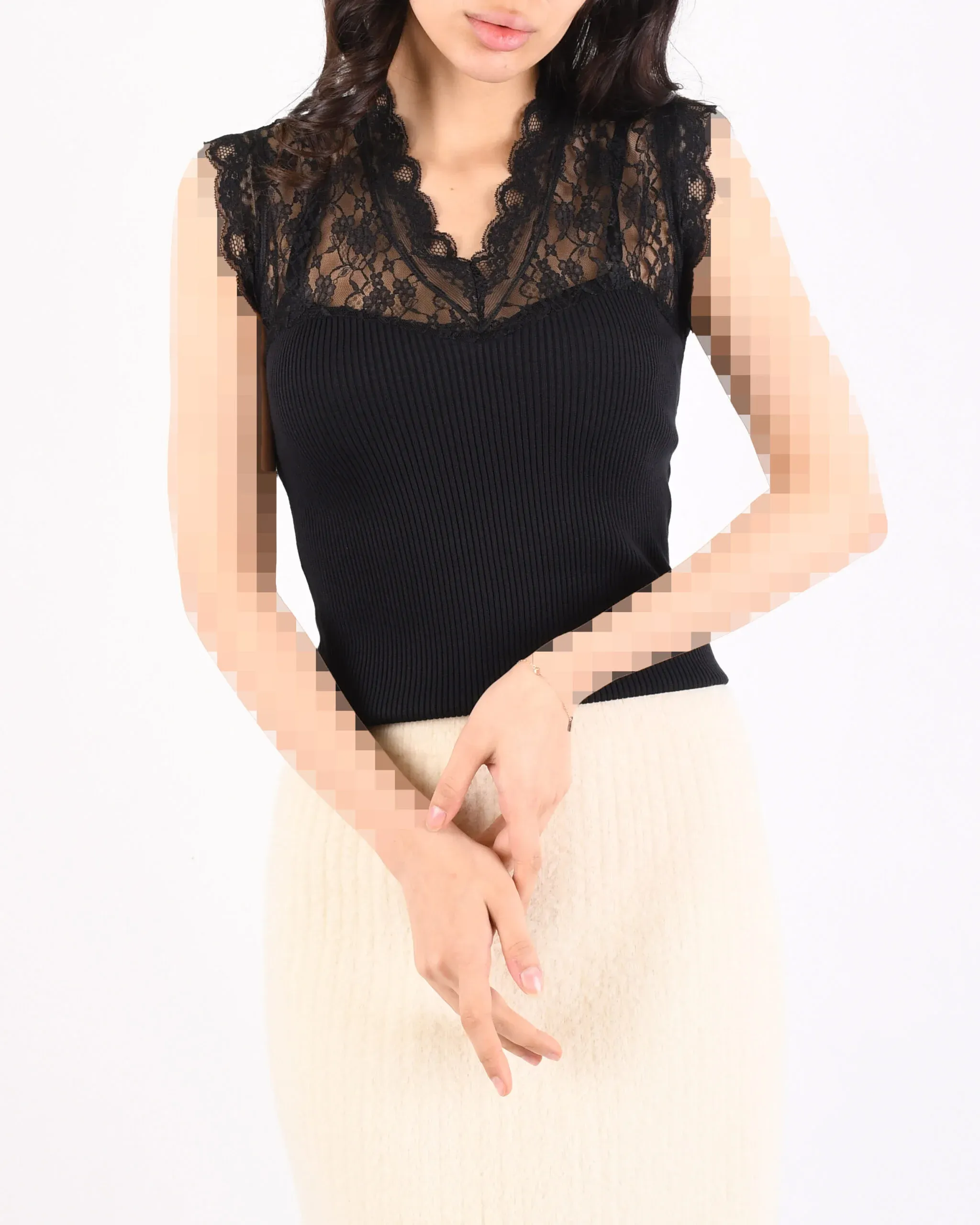 تاپ یقه گیپوری L00434