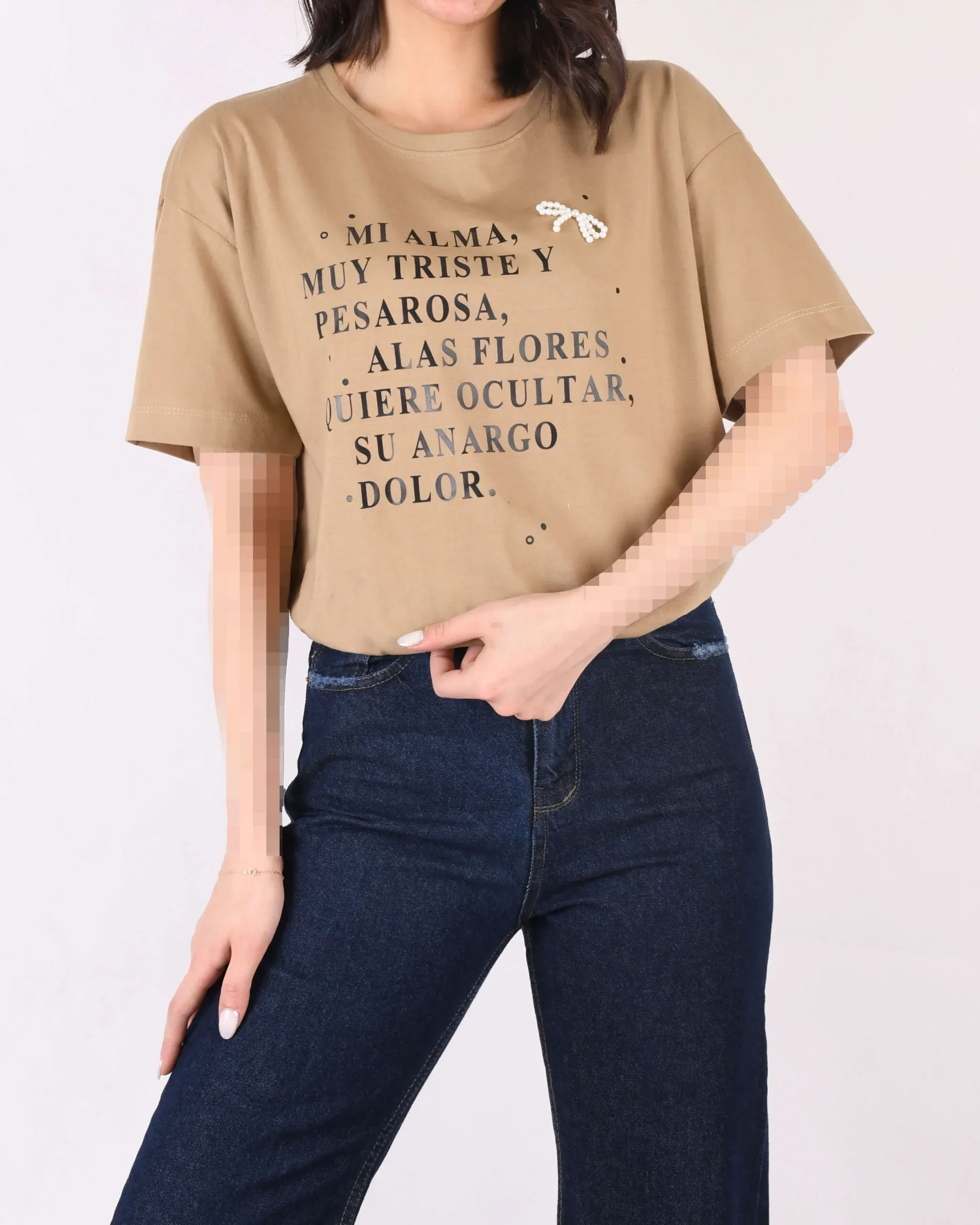تیشرت مرواریدی W0058