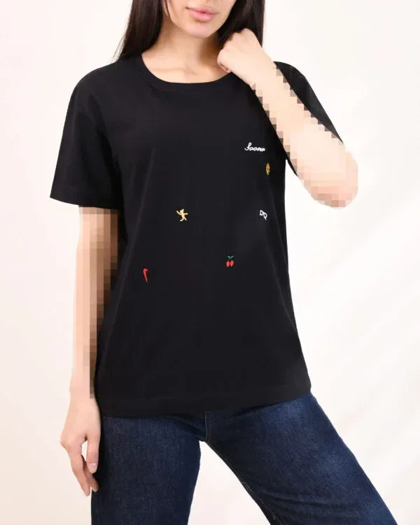 تیشرت جلو طرحدار W0018
