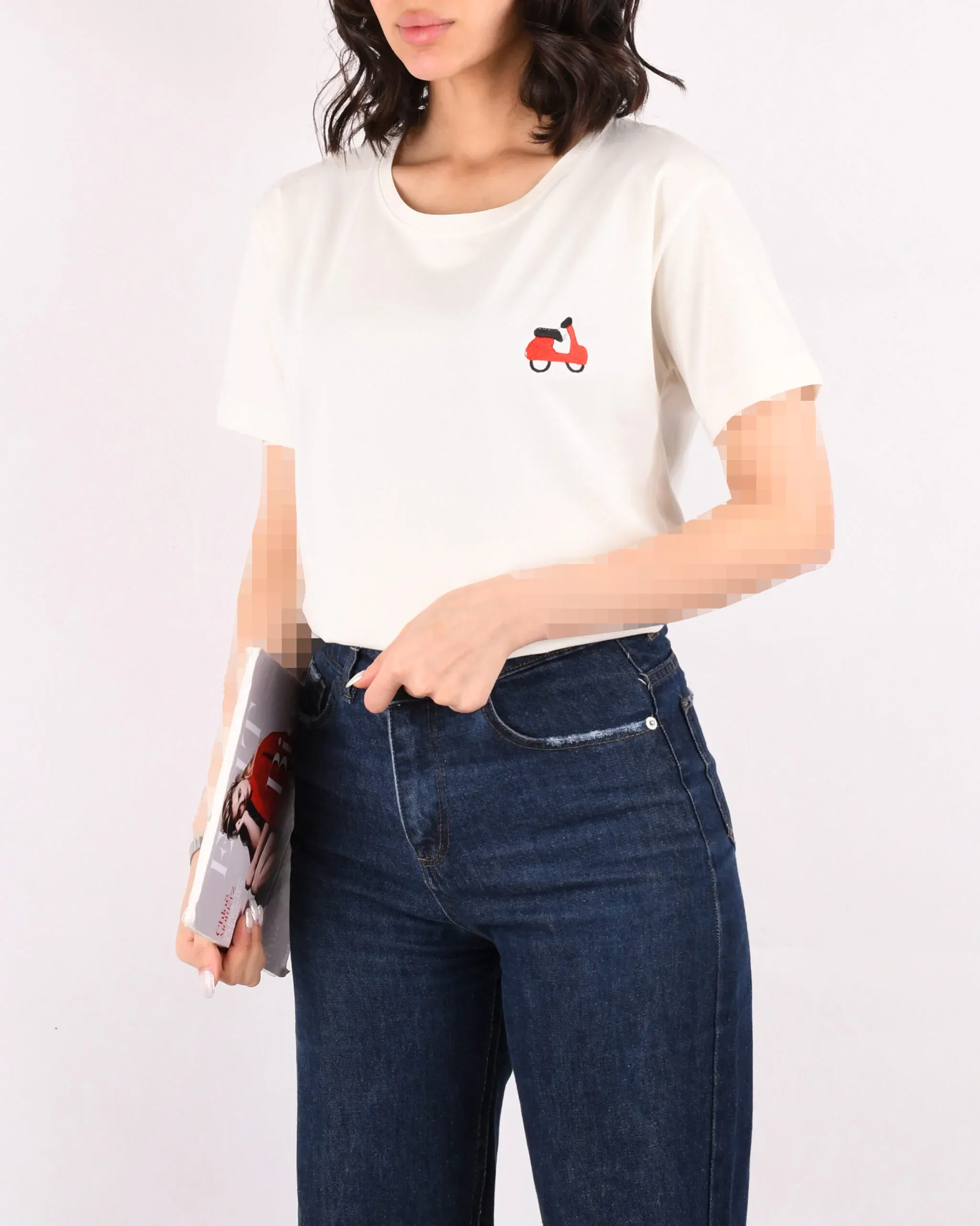 تیشرت یقه گرد W0045