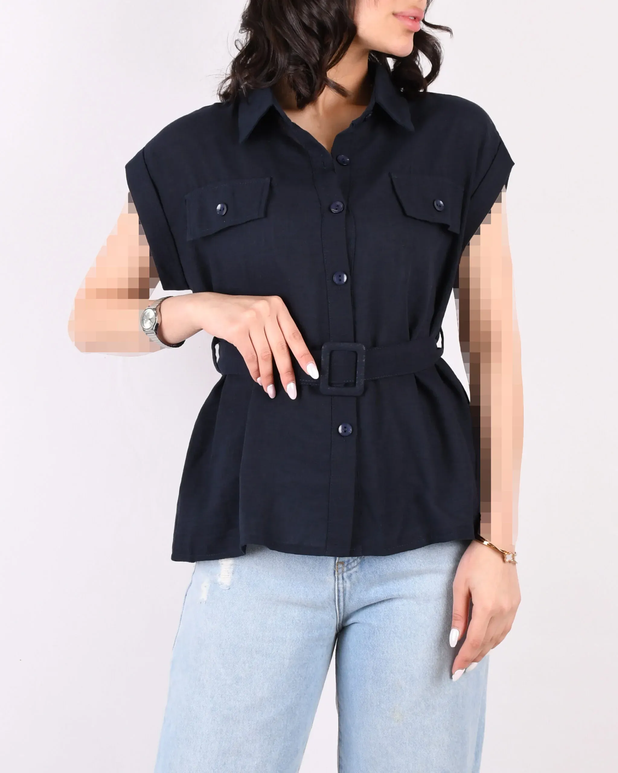 شومیز کمربندی G00257