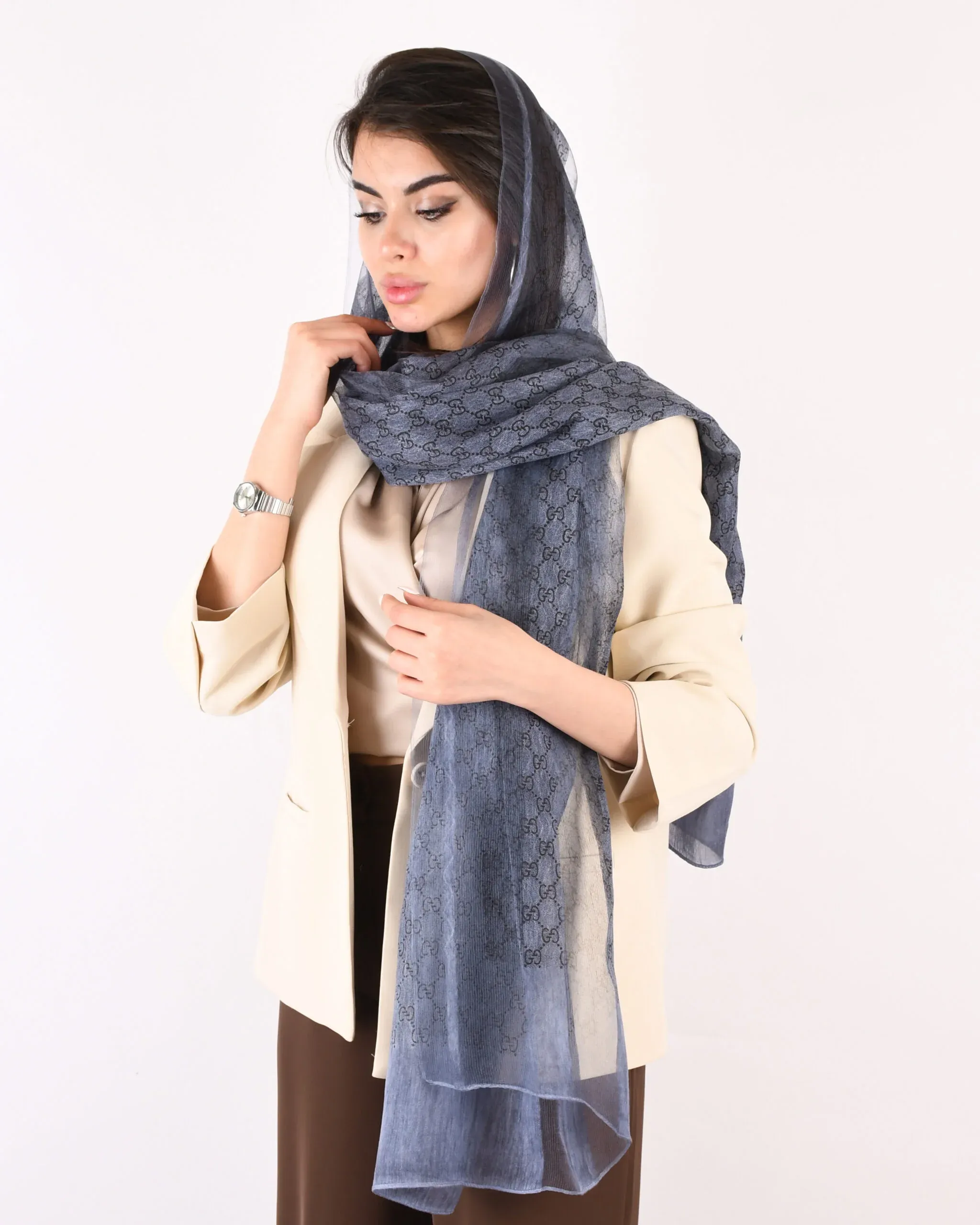 شال حریر S00893 GUCCI