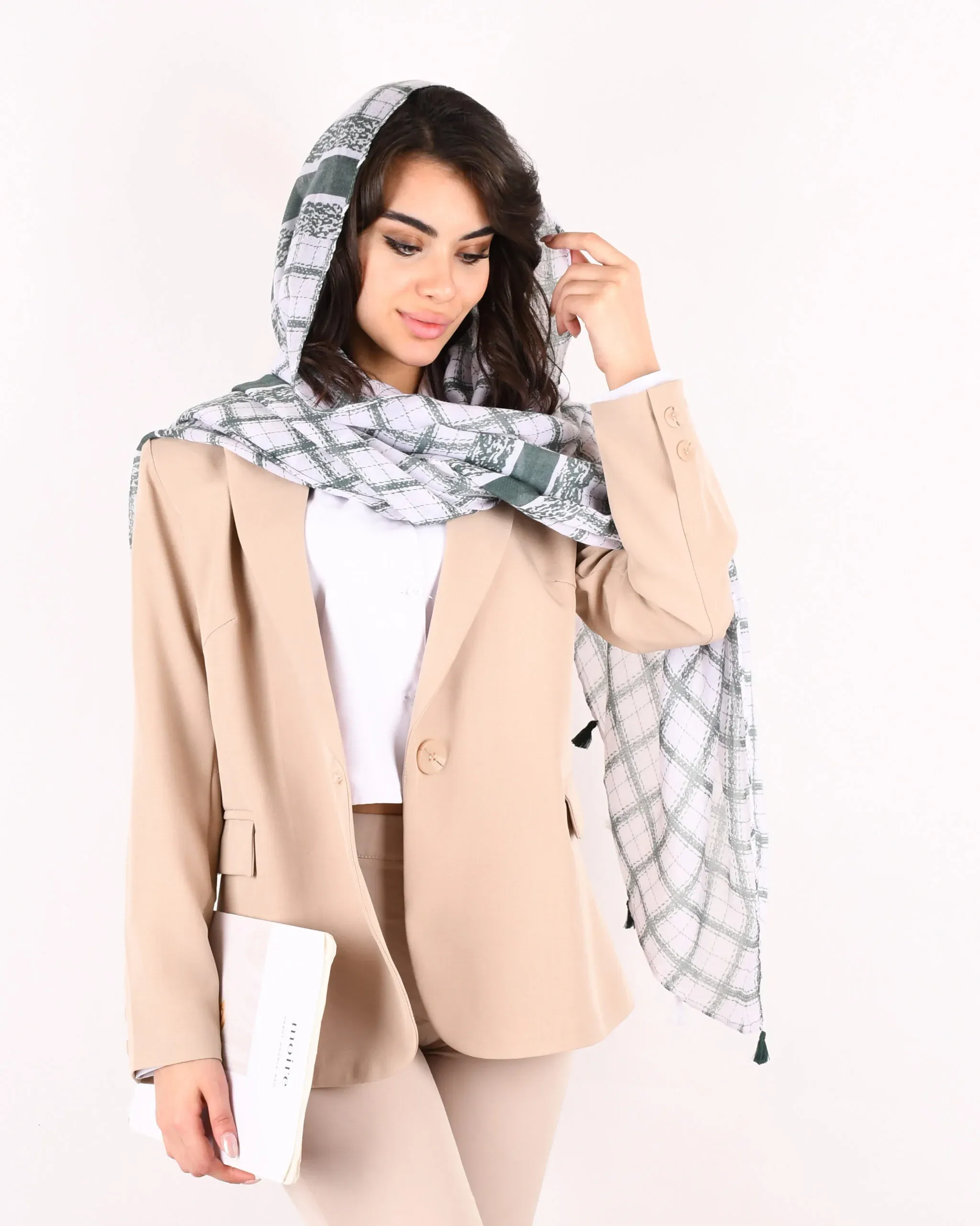 شال چهارخونه S00899