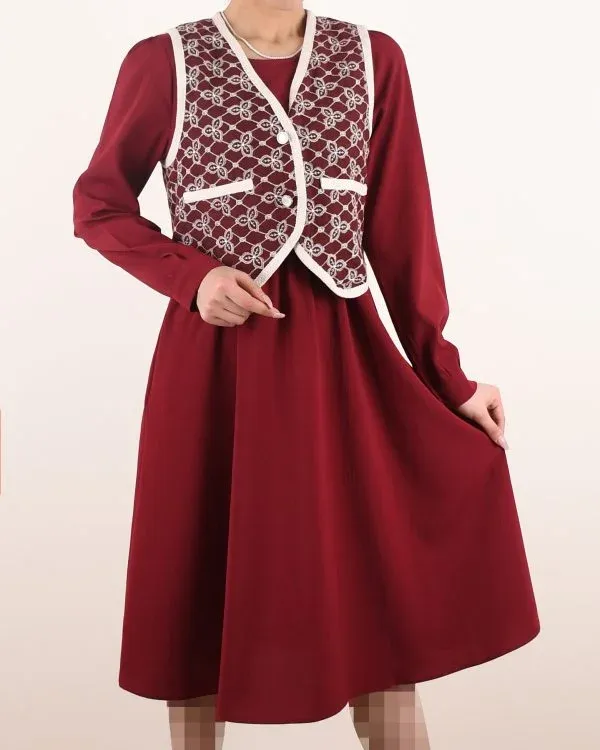 پیراهن ژیله دار ترمه  oppsi C00175