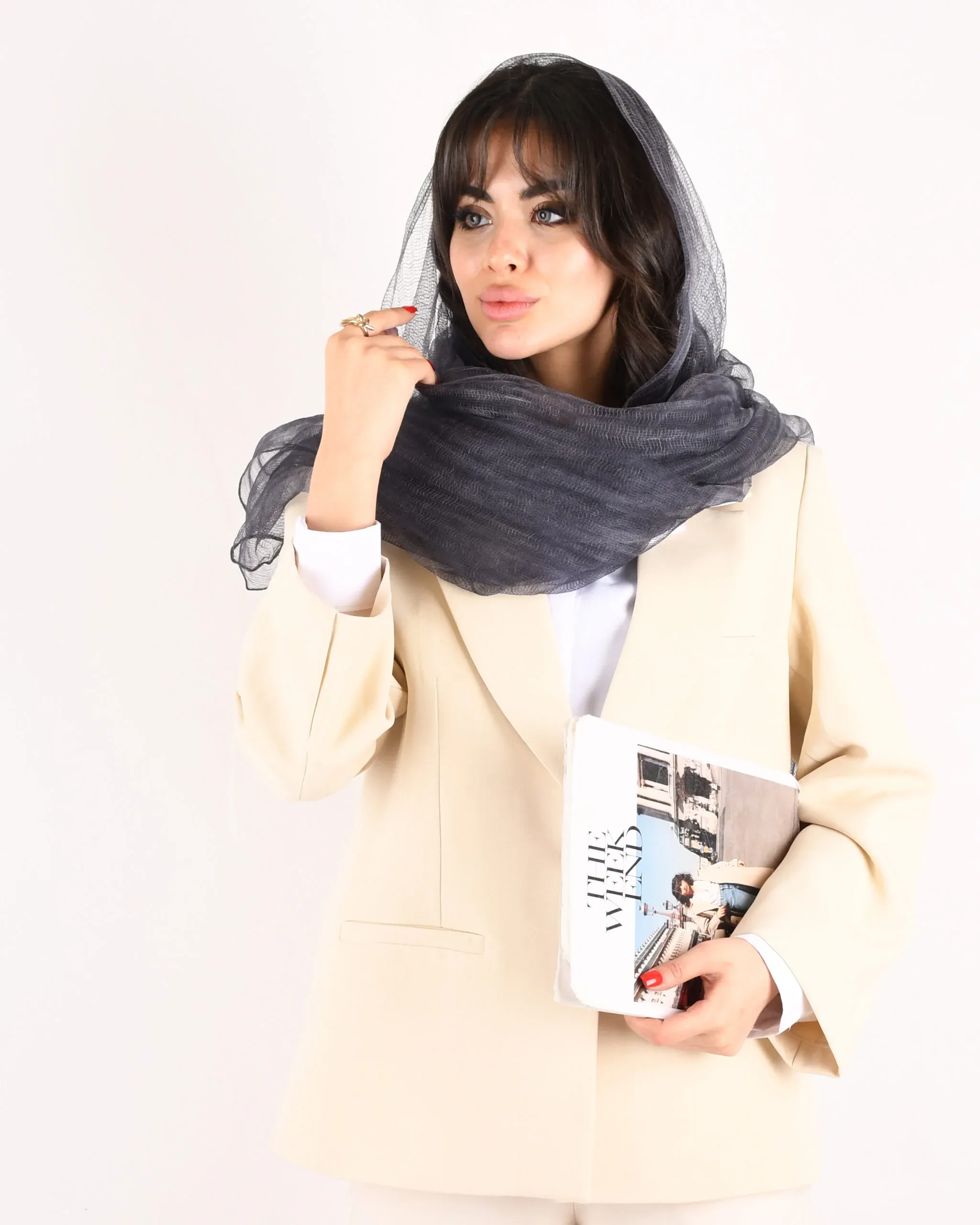 شال سیلک ابریشم مادام S00915