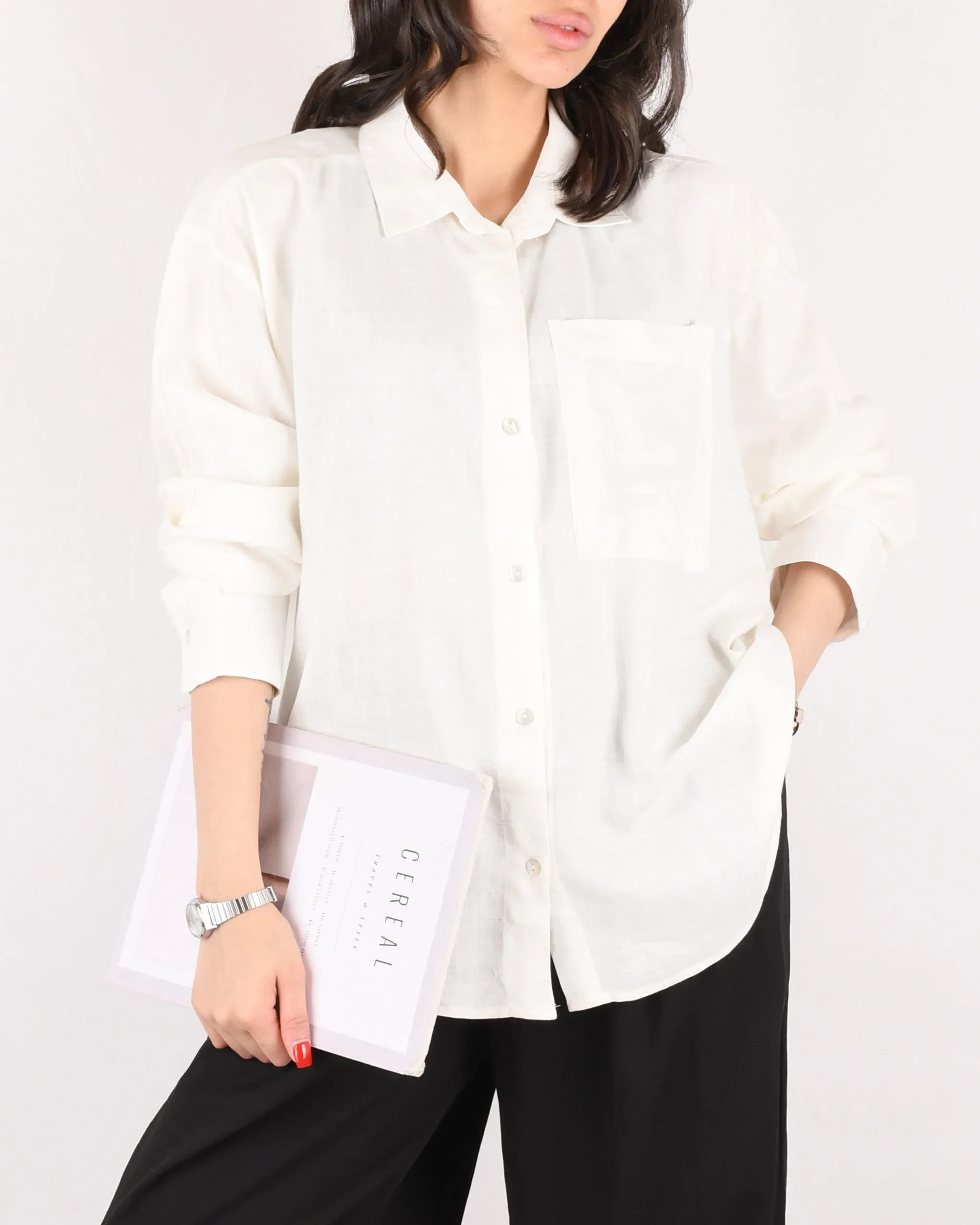 شومیز لینن  G00408 ZARA