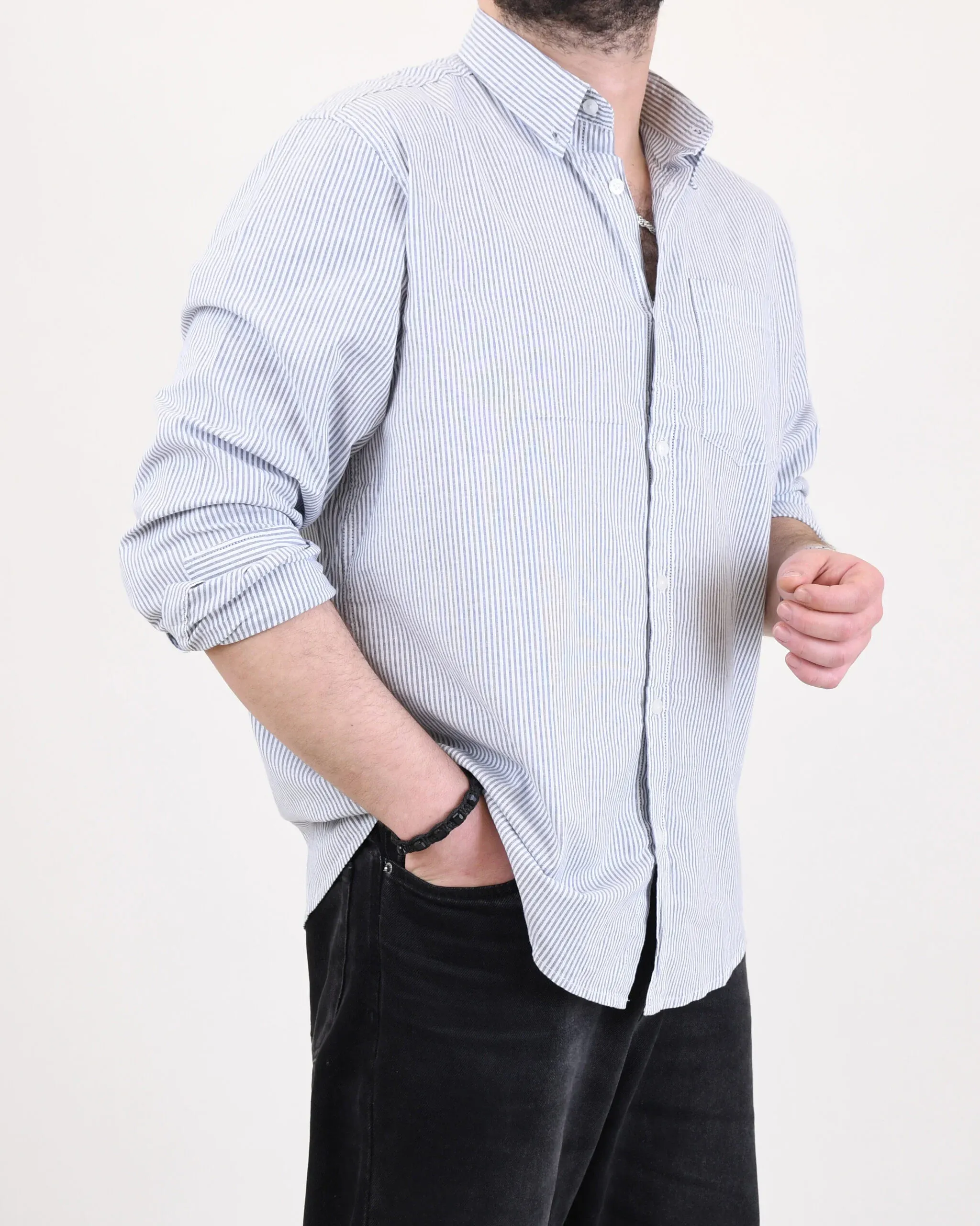 پیراهن مردانه راه راه  G00428 H&M