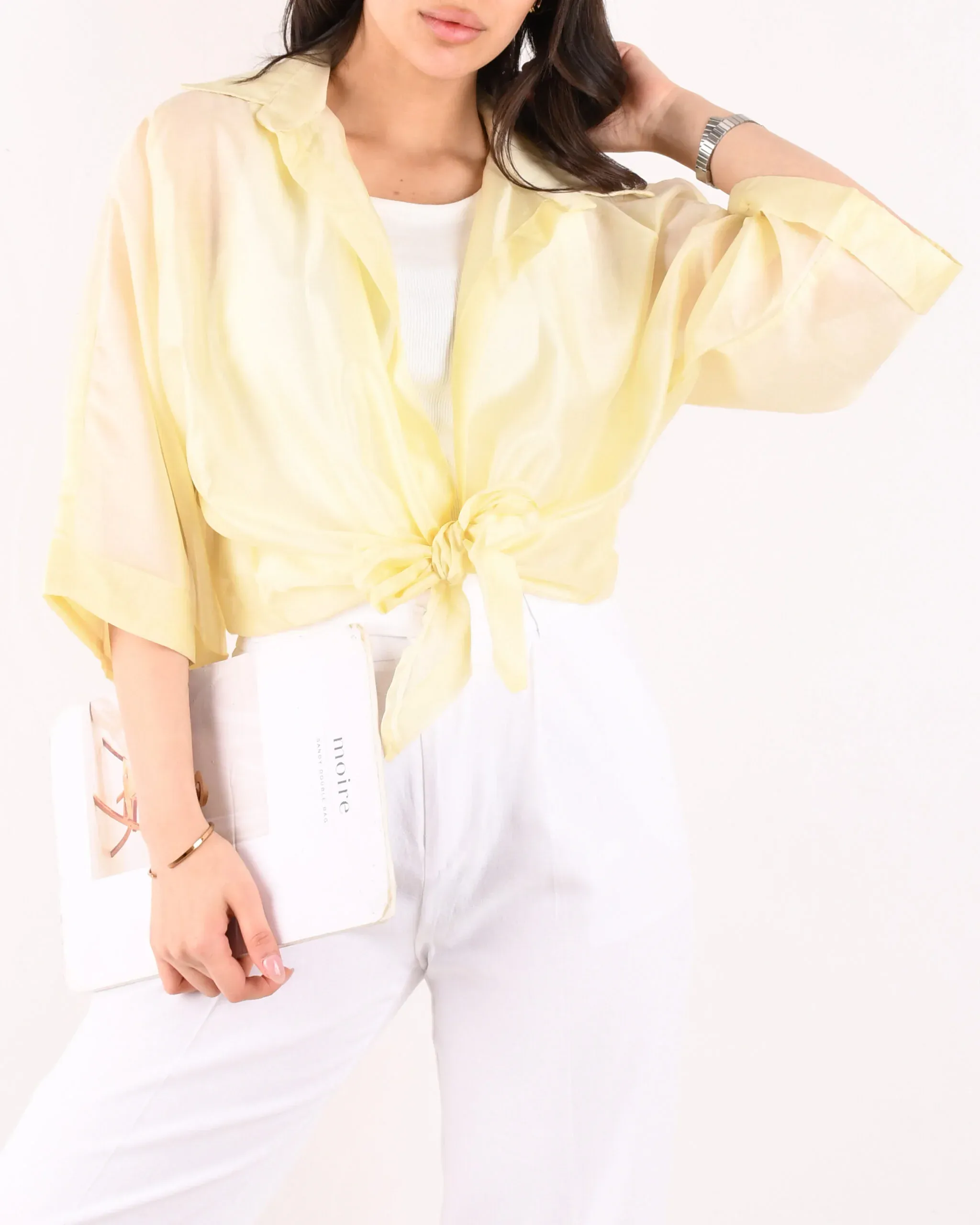 شومیز شیشه ای جلو گره G00586