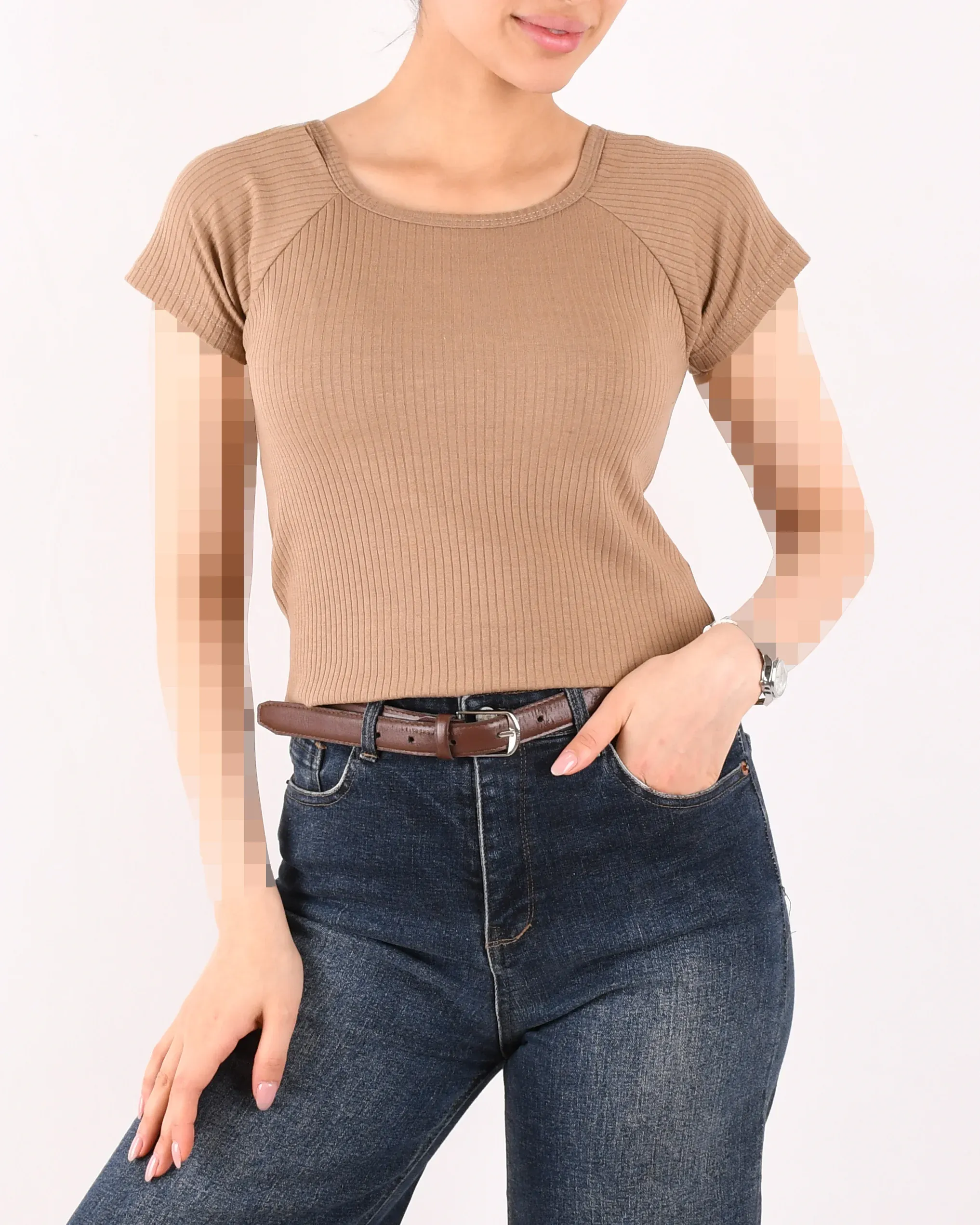 تیشرت یقه خشتی G00595