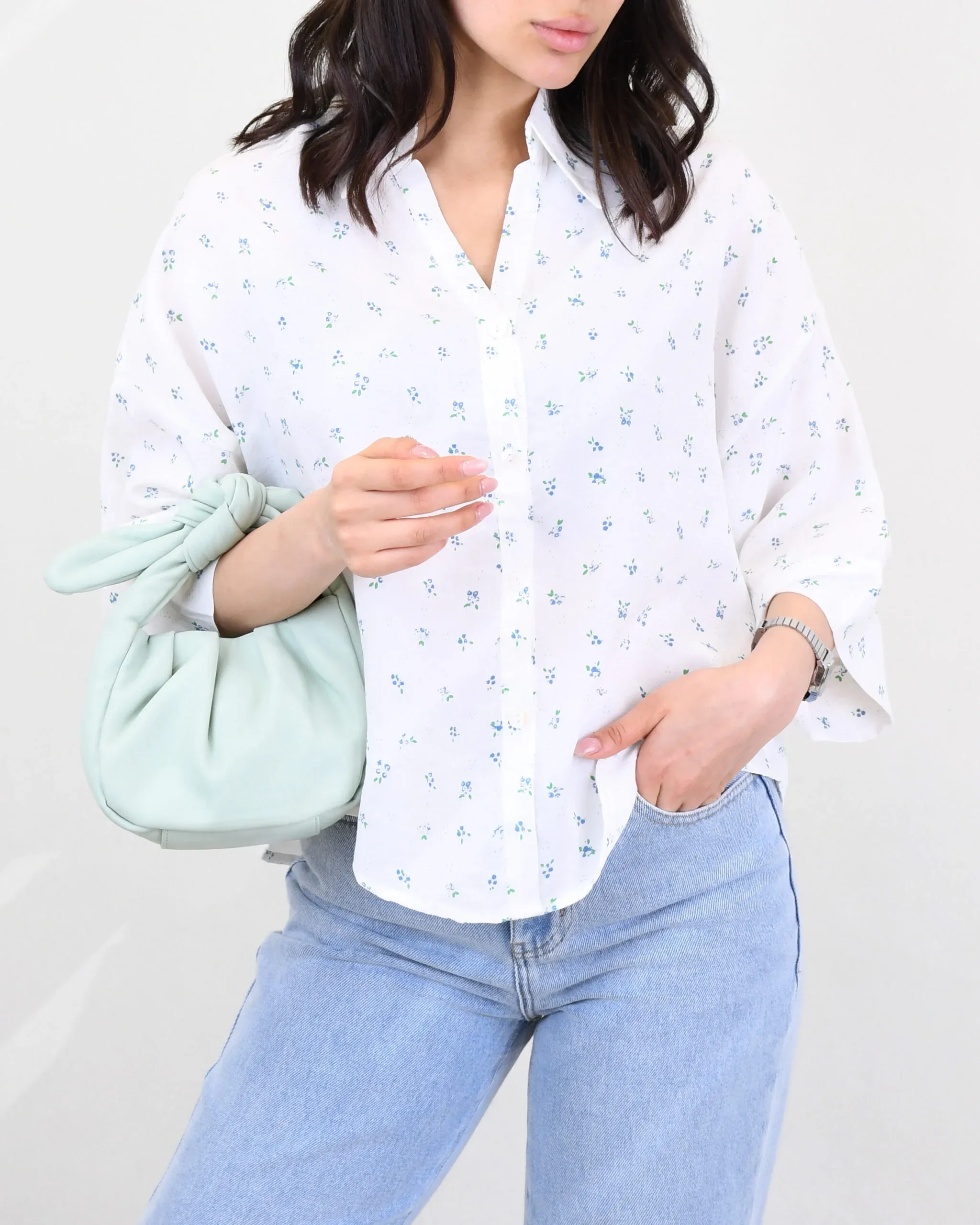 شومیز نیلی G00657