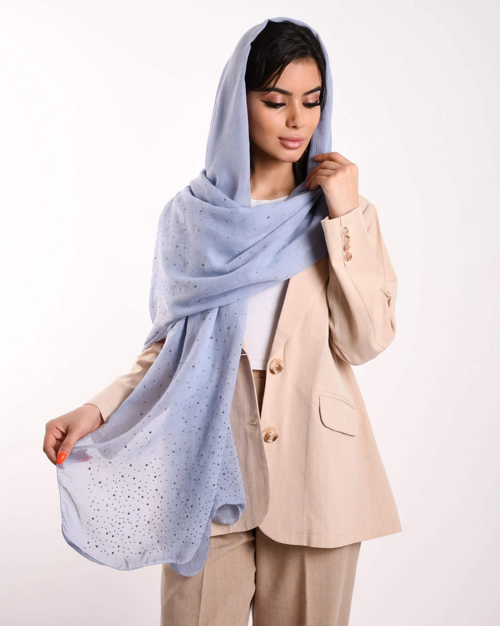 شال لینن نگینی S00261