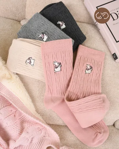 جوراب گلدوزی (RABBIT )000798