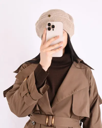 کلاه برت گندمی S 00777