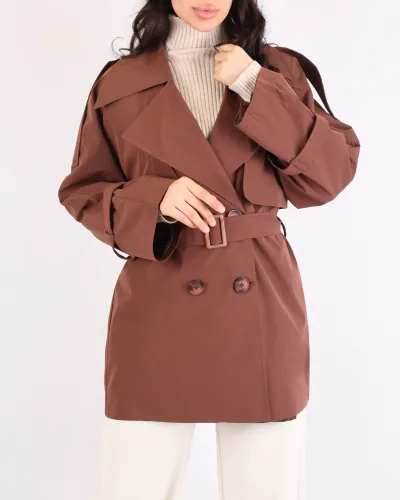ترنچ کت ماوی L 00324