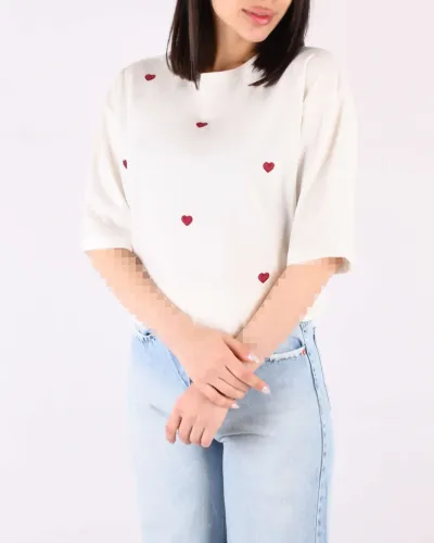تیشرت قلب قلبی W 0076
