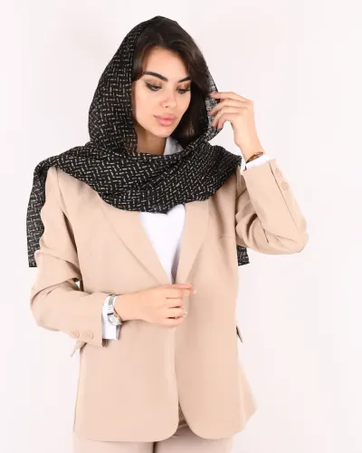شال پلیسه طرحدار ( حریر ) S 00901