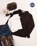 بلوز نیم زیپ N00306
