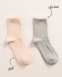 جوراب نیم ساق لب تور 000692 - 1