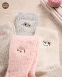 جوراب پشمی گلدوزی 000694