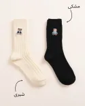 جوراب ساقدار گلدوزی 000695 - 1