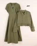 ست دو تیکه پیراهن-کت L0041 - 11