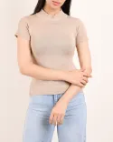 بلوز بافت آستین کوتاه L0029 - 2