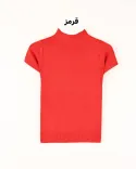 بلوز بافت آستین کوتاه L0029 - 9