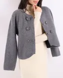 ژاکت گل برجسته L0093 - 5