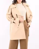 ترنچ کت ماوی L0057