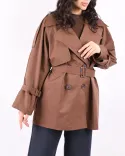 ترنچ کت ماوی L0057 - 11