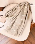 شال کنفی راه راه S00754 - 8