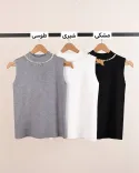تاپ یقه مرواریدی L00100 - 8