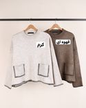 بافت یقه گرد جیب دار P0027 - 4