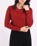 بلوز بافت یقه مرواریدی L00292 - 9