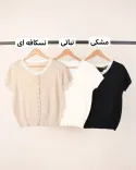بلوز بافت آستین کوتاه L00287 - 2