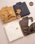 بلوز بافت مروارید L00282 - 5