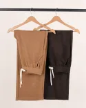 شلوار نیم بگ مخمل L00326 - 9