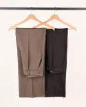 شلوار گاباردین نیم بگ L00356 - 9