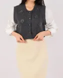 ژاکت آستین کتان L00386 - 1