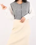 ژاکت آستین کتان L00386 - 2