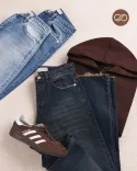 شلوار جین فول بگ P00100 - 7