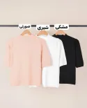 بافت آستین کوتاه ترمه L00450 - 3