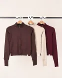 کراپ جلو زیپی کش بافت L00504 - 6