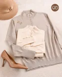 بافت جلو دکمه نما L00454 - 5