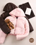 کاپشن کوتاه کلاهدار L00369 - 10