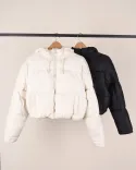 کاپشن کوتاه کلاهدار L00369 - 8